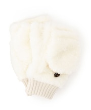 【手洗い可】ボアフード付きミトン