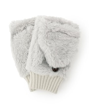 【手洗い可】ボアフード付きミトン