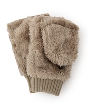 【手洗い可】ボアフード付きミトン