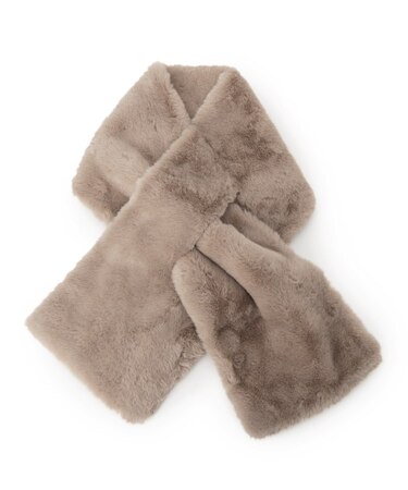 【手洗い可】ボリュームフェイクファーマフラー