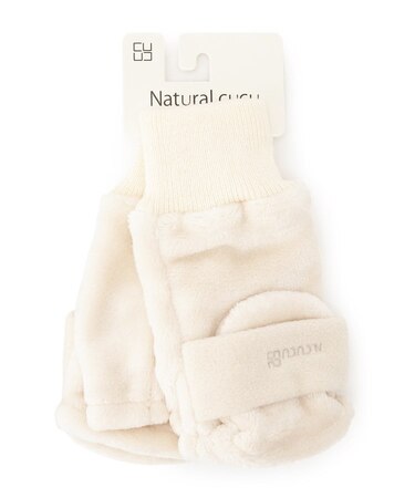 【手洗い可】ボアかぶせミトン