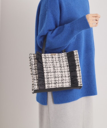 フリルツイードミニトート