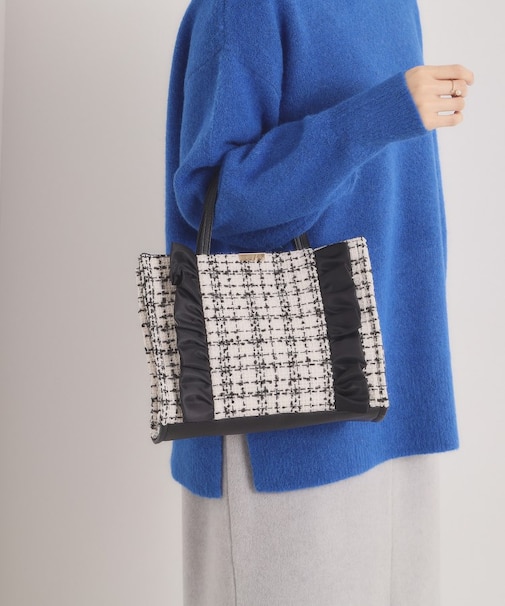 フリルツイードミニトート