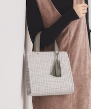 ツイードタッセルミニトート