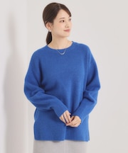 【洗濯機OK】ミックスヤーンクルーニット