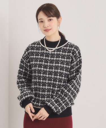 【手洗い可】ツイードニット