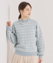 【手洗い可】ツイードニット