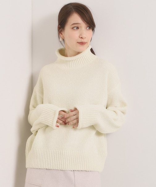 【手洗い可】ベロアモールニット