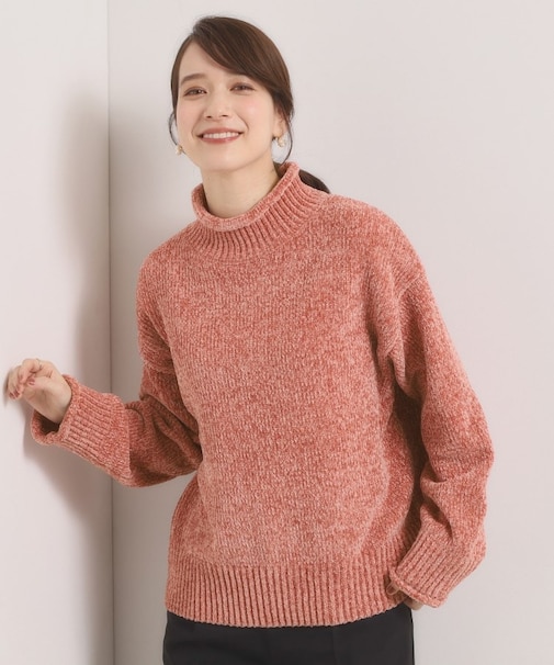 【手洗い可】ベロアモールニット