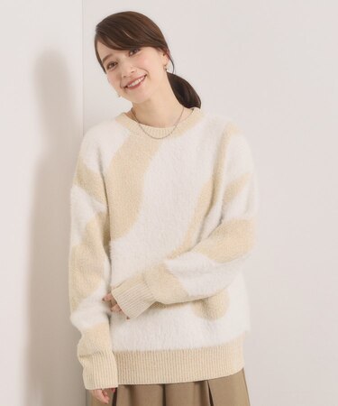 【手洗い可】モール×シャギーニット