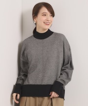 【手洗い可】ダブルジャカード編みニット