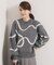 【手洗い可】ニュアンス柄ニット
