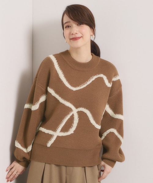 手洗い可】ニュアンス柄ニット｜イッツデモの通販｜&mall（アンド