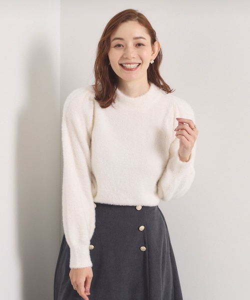 手洗い可】フェザーヤーンパフスリーブニット｜イッツデモの通販