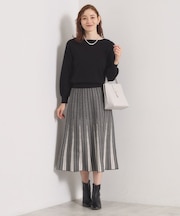 【手洗い可】フレアスカートニットセットアップ