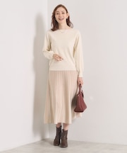 【手洗い可】フレアスカートニットセットアップ