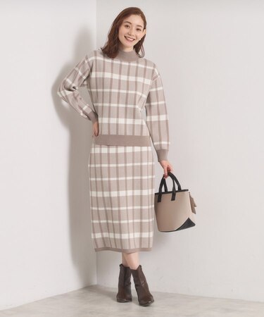 【手洗い可】タイトスカートニットセットアップ