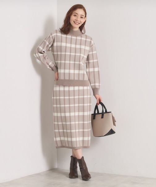 【手洗い可】タイトスカートニットセットアップ