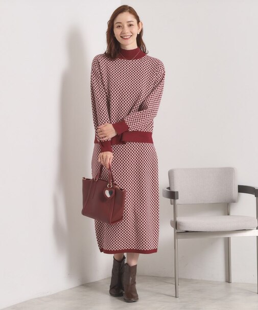 【手洗い可】タイトスカートニットセットアップ