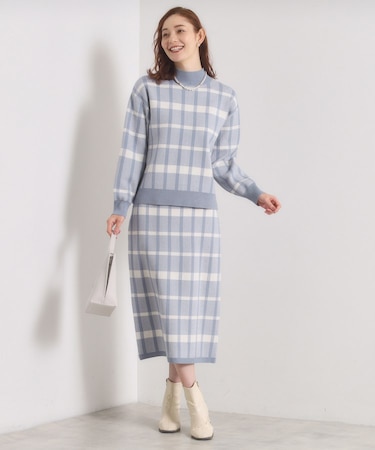 【手洗い可】タイトスカートニットセットアップ