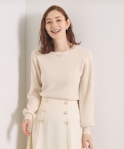 【毛玉防止／洗濯機OK】ボートネックモールニット