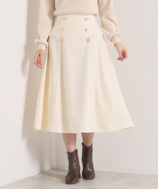 【洗濯機OK／ウエストゴム】コーデュロイスカート