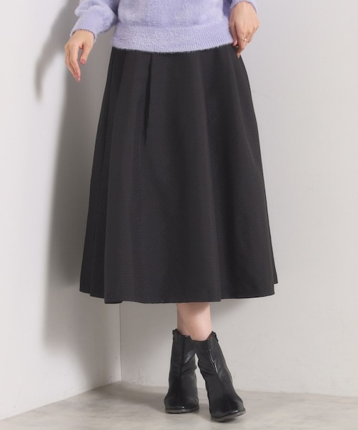 【手洗い可/ウエストゴム】千鳥ジャカードスカート