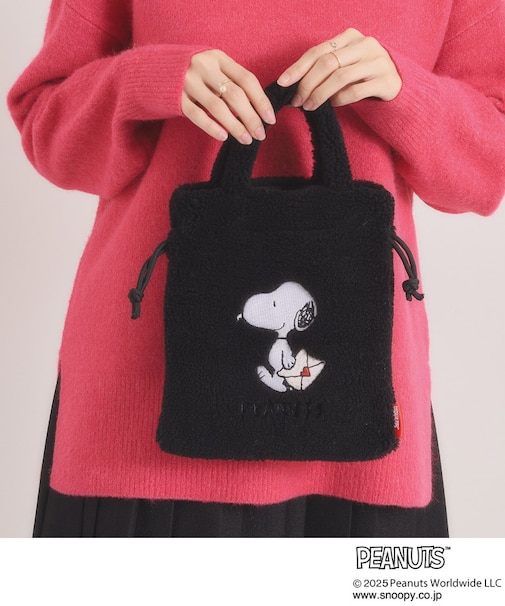 ＜PEANUTS＞ボア刺繍ショルダー