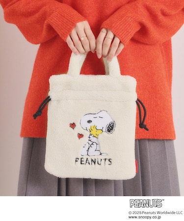 ＜PEANUTS＞ボア刺繍ショルダー