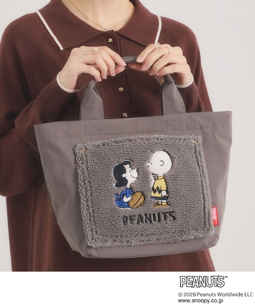 ＜PEANUTS＞ボア切替ミニトート