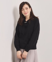 【手洗い可】総針ボウタイニット