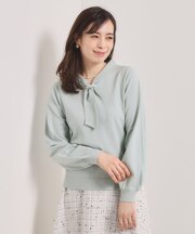 【手洗い可】総針ボウタイニット