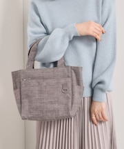 【13ポケット】杢調2WAYトート