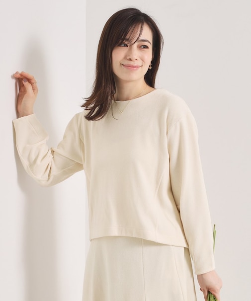 【手洗い可／セットアップ可】カットツイルプルオーバー