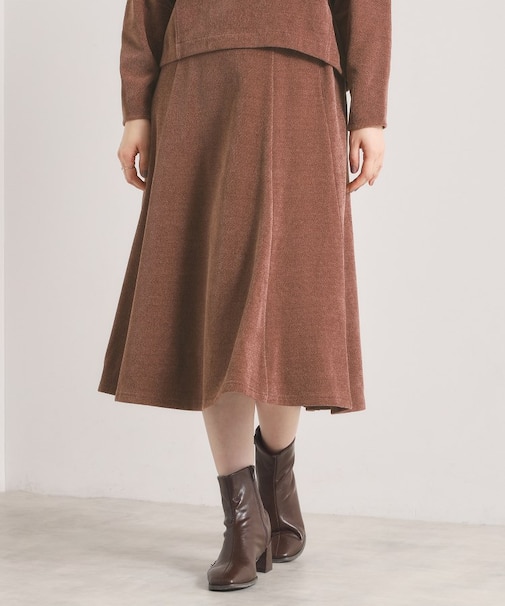 【手洗い可／セットアップ可】カットツイルスカート