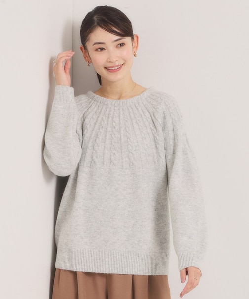 【手洗い可】求心柄ニット