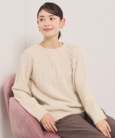 【手洗い可】求心柄ニット