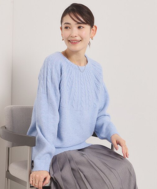 【手洗い可】求心柄ニット