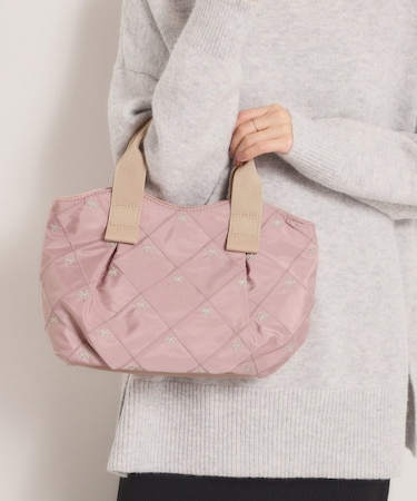リボン刺繍ミニトート