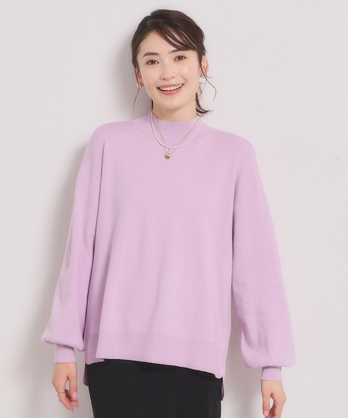 【手洗い可／8色展開】カラフルハイネックニット