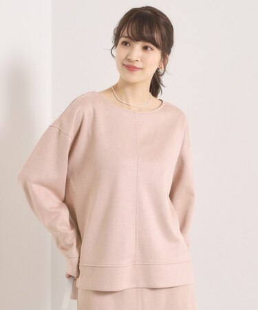 【セットアップ可／手洗い可】カットスエードプルオーバー