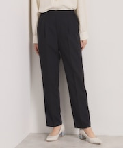 【洗濯機OK／イージーケア】ツイルストレッチテーパードパンツ