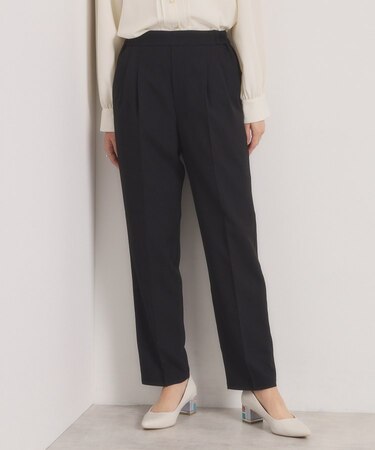 【洗濯機OK／イージーケア】ツイルストレッチテーパードパンツ