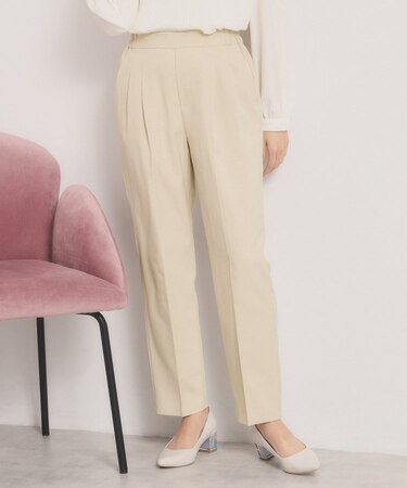 【洗濯機OK/イージーケア】ツイルストレッチテーパードパンツ