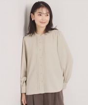 【入卒／手洗い可】フロントピンタックブラウス