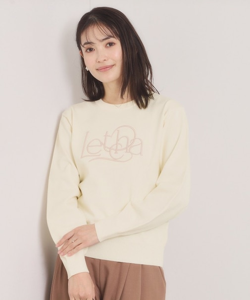 【手洗い可】ロゴ刺繍ニット