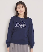 【手洗い可】ロゴ刺繍ニット