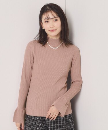 【手洗い可】スパンコールリブニット