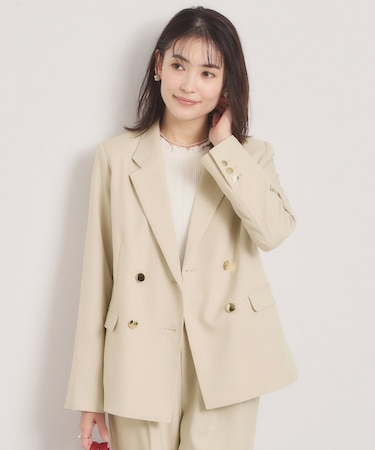 【洗濯機OK／イージーケア】ツイルストレッチダブルジャケット