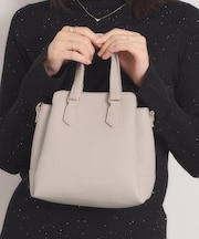 ＜楽もち＞軽量PU三層2WAYトート